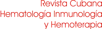 Revista Cubana de Hematología, Inmunología y Hemoterapia