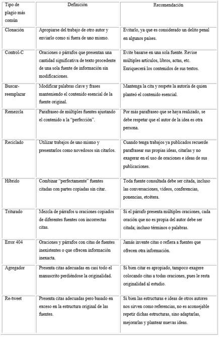 Tipos de Plagio - 10 Definiciones y Ejemplos