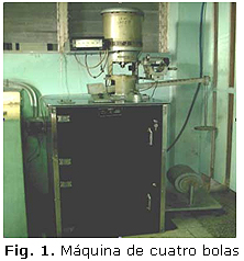 Fig. 1. Máquina de cuatro bolas