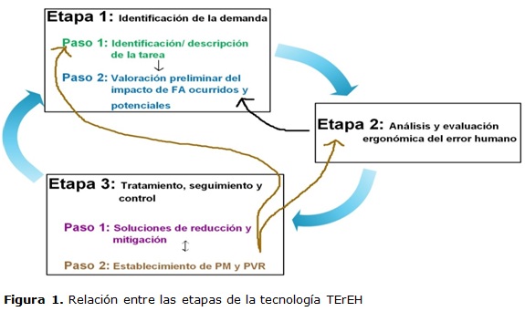           Figura 1. Relación entre las etapas de la tecnología TErEH